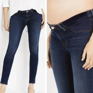 J Brand Mama J Slim Jeans Maternity Jeggings Stretch Denim Starless Dark Blue 28